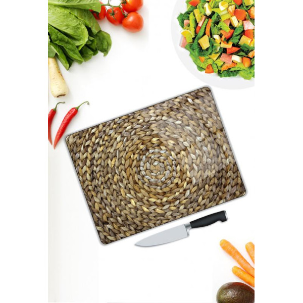 Minimal Desen Cam Kesme Tablası