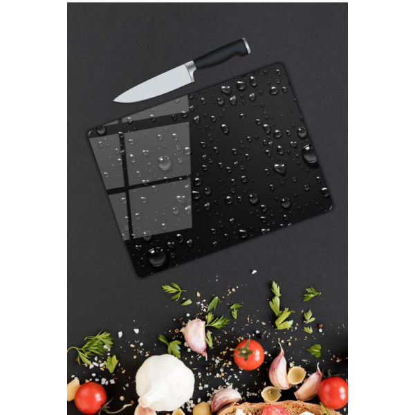 Siyah Damla Desen Cam Kesme Tablası Siyah Damla Desen Cam Kesme Tablası