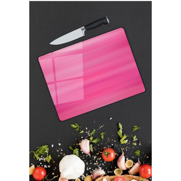 Pembe Cam Kesme Tablası