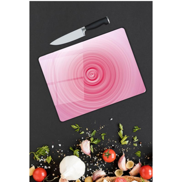 Pembe Damla Cam Kesme Tablası