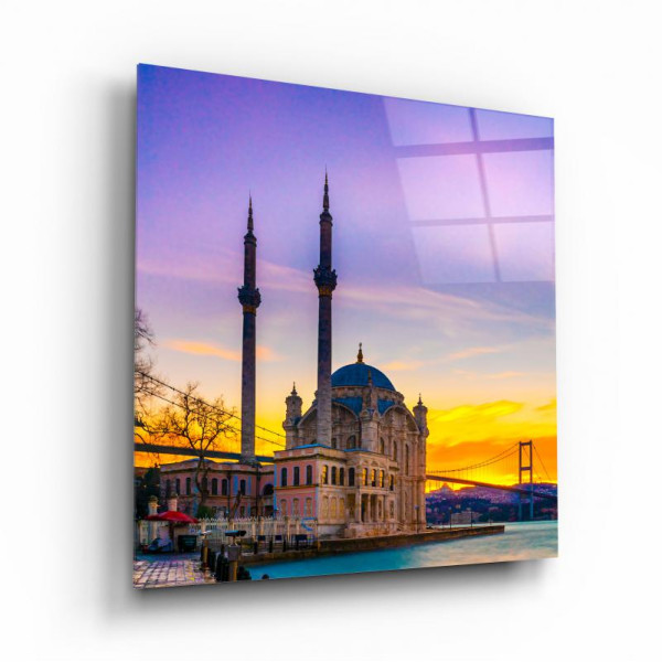 İstanbul Cami Manzarası Cam Tablo İstanbul Cami Manzarası Cam Tablo