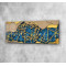 Gold Balıklar Panoramik Cam Tablo