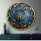 Gold Balıklar Yuvarlak Cam Tablo