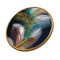 Gold Desenler Yuvarlak Cam Tablo