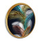 Gold Desenler Yuvarlak Cam Tablo