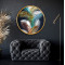 Gold Desenler Yuvarlak Cam Tablo