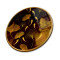 Gold Tema Yuvarlak Cam Tablo