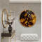 Gold Tema Yuvarlak Cam Tablo