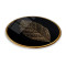 Gold Yaprak Yuvarlak Cam Tablo