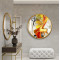 Gold Geyik Yuvarlak Cam Tablo