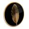 Gold Tüy Yuvarlak Cam Tablo
