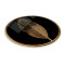 Gold Tüy Yuvarlak Cam Tablo