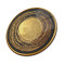 Gold Desen Yuvarlak Cam Tablo