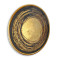 Gold Desen Yuvarlak Cam Tablo