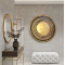 Gold Desen Yuvarlak Cam Tablo