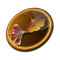 Gold Yaprak Yuvarlak Cam Tablo