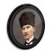 Atatürk Yuvarlak Cam Tablo