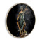 Themis Heykeli Yuvarlak Cam Tablo