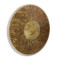 Gold Desen Yuvarlak Cam Tablo