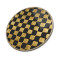 Gold Desen Yuvarlak Cam Tablo