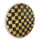 Gold Desen Yuvarlak Cam Tablo
