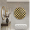 Gold Desen Yuvarlak Cam Tablo