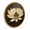 Lotus Çiçeği Yuvarlak Cam Tablo