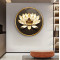 Lotus Çiçeği Yuvarlak Cam Tablo