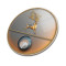 Gold Geyik Yuvarlak Cam Tablo