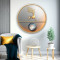 Gold Geyik Yuvarlak Cam Tablo