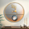 Gold Geyik Yuvarlak Cam Tablo