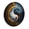 Ying Yang Yuvarlak Cam Tablo