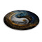 Ying Yang Yuvarlak Cam Tablo