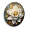 Lotus Çiçeği Yuvarlak Cam Tablo