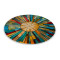 Soyut Vitray Desen Cam Tablo