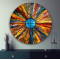 Soyut Vitray Desen Cam Tablo