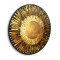 Gold Soyut Yuvarlak Cam Tablo